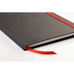 Black n' Red Casebound Hardback Notebook Ruled A4 Black 400038675