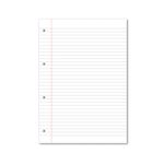 Hamelin Loose Leaf Paper 8mm Lined 1000 Page Punched 4 Hole A4 (Pack of 5) 100102905