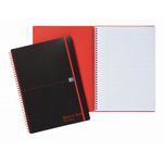 Black n' Red Wirebound Recycled Polypropylene Notebook 140 Pages A4 (Pack of 5) 100080167