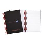 Black n' Red Wirebound Polypropylene Ruled Notebook 140 Pages A6 (Pack of 5) 100080476