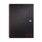 Black n' Red Wirebound Ruled Hardback Notebook 140 Pages A4 (Pack of 5) 100080173
