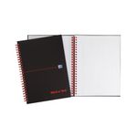 Black n' Red Wirebound Ruled Margin Hardback Notebook 140 Pages A5+ (Pack of 5) 100080192