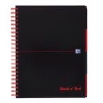 Oxford Black n Red Project Book A4 Hardback Wirebound Ruled Margin SCRIBZEE Compatible 200 Pages (Pack 3) 100080730