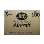AirKraft Size 3 Bubble Lined Mailer White (Pack of 100) MAKC88006
