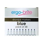 5 Star Ergo-Brite Drywipe Marker Rubber Grip Blue (Pack of 48) WB101-BL
