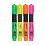 5 Star Ergo-Brite Ergonomic Highlighter Pens Assorted (Pack of 4) JN69980