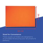 Guildhall Square Cut Folder Mediumweight Foolscap Orange (Pack of 100) FS250-ORGZ