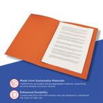 Guildhall Square Cut Folder Mediumweight Foolscap Orange (Pack of 100) FS250-ORGZ