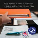 Guildhall Square Cut Folder Mediumweight Foolscap Orange (Pack of 100) FS250-ORGZ