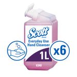 Scott Aqua Foam Hand Soap Refill Pink 1 Litre (Pack of 6) 6340