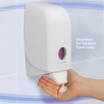 Aquarius Manual Hand Cleanser Dispenser for 1L Refills White 6948