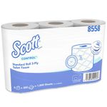 Scott Control Toilet Tissue Standard Roll 3-Ply White (Pack of 30) 8558