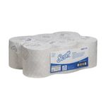 Scott Essential Rolled Paper Hand Towels 1 Ply 350m White (Pack of 6) 6691
