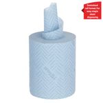 WypAll L10 Food and Hygiene Centrefeed Paper Rolls 1 Ply Blue (Pack of 6) 6223