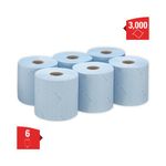 Wypall L10 Service/Retail Wiping Paper 1-Ply x500 Blue Pack of 6 7407