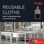 Wypall X60 Multi Task Cleaning Cloth Midi Roll Wiper x235 Blue 8250
