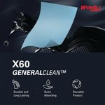 Wypall X60 Multi Task Cleaning Cloth Midi Roll Wiper x235 Blue 8250