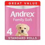 Andrex Family Soft Toilet Roll 2-Ply 170 Sheets Per Roll 6x4 (Pack of 24) 4490863
