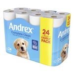 Andrex Complete Clean Toilet Roll 2-Ply 190 Sheets Per Roll (Pack of 24) 4970614
