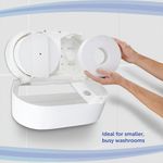 Aquarius Mini Twin Roll Centrefeed Toilet Tissue Dispenser White 7186