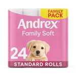 Andrex Family Toilet Roll 2-Ply 170 Sheets Per Roll (Pack of 24) 4978918