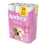 Andrex Family Toilet Roll 2-Ply 170 Sheets Per Roll (Pack of 24) 4978918