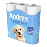 Andrex Complete Clean Toilet Roll 2-Ply 190 Sheets Per Roll (Pack of 9) 04970108