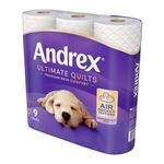 Andrex Ultimate Quilts Toilet Roll 3-Ply 155 Sheets Per Roll (Pack of 9) 4474132