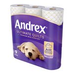 Andrex Ultimate Quilts Toilet Roll 3-Ply 155 Sheets Per Roll (Pack of 9) 4474132