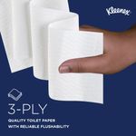 Kleenex 3-Ply Toilet Rolls Toilet Tissue Sheets White (Pack of 72) 8459