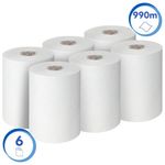Scott Control 1-Ply Hand Towel Rolls White F4 (Pack of 6) 6623