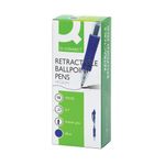 Q-Connect Retractable Ballpoint Pen Medium Blue (Pack of 10) KF00268