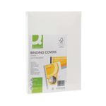 Q-Connect A4 White Leathergrain Comb Binder Cover (Pack of 100) KF00502