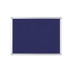 Q-Connect Aluminium Frame Felt Noticeboard with Fixing Kit 900x600mm Blue 9700028