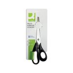 Q-Connect Ergonomic All Purpose Scissors 210mm Stainless Steel Blades Black Handle CKF01227