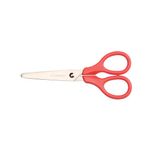 Q-Connect Ergonomic All Purpose Scissors 130mm Stainless Steel Blades Red or Blue Handle CKF01229