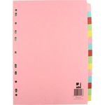 Q-Connect 15-Part Subject Divider Multi-punched A4 KF01516