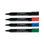 Q-Connect Flipchart Marker Pen Bullet Tip Assorted (Pack of 4) KF01551