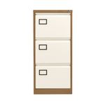 Jemini 3 Drawer Filing Cabinet 470x622x1016mm Coffee/Cream KF03004