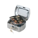 Q-Connect Cash Box 6 Inch Universal Coin Tray Silver KF03316