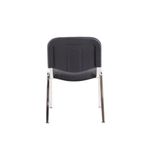 Jemini Ultra Multipurpose Stacking Chair 532x585x805mm Charcoal/Chrome KF03350