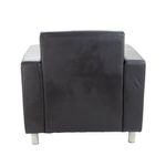 Avior Executive Reception Armchair 850x790x810mm Leather Faced Black KF03529