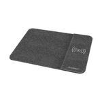 Q-Connect Mouse Mat with Wireless Charger Grey KF10097