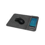 Q-Connect Mouse Mat with Wireless Charger Grey KF10097