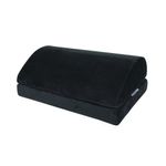 Q-Connect Ergonomic Height Adjustable Foam Footrest Anti-slip Bottom Removable Cover Black KF10413