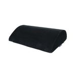 Q-Connect Ergonomic Height Adjustable Foam Footrest Anti-slip Bottom Removable Cover Black KF10413