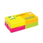 Q-Connect Quick Notes 76 x 76mm Neon (12 Pack) KF10508
