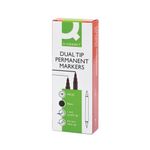 Q-Connect Dual Tip Marker Pen Black (Pack of 10) 96082000