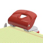 Q-Connect Medium Duty Metal Desk Hole Punch Red KF14219