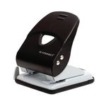 Q-Connect Heavy Duty Metal Desk Hole Punch Black KF14221